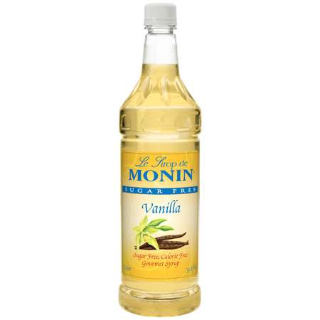MONIN Monin Vanilla Syrup Kosher 1 Liter Bottle, PK4 M-FS045F